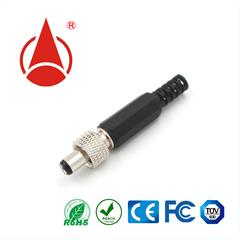 5521/25公頭裝配式帶鎖牙,音頻視頻插頭，音響,DC音叉插頭，DC母座，充電頭，DC plug,連接器，適配器插頭，端子，DC插頭廠家